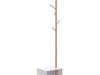 Coat Rack Storage Bench Hallway Tree Hat Hanger Entryway Bedroom Stand
