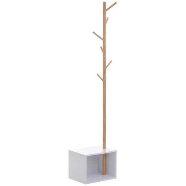 Coat Rack Storage Bench Hallway Tree Hat Hanger Entryway Bedroom Stand