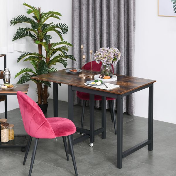 Drop Leaf Kitchen Foldable Table Folding Table Foldable for Dining Room - Image 2