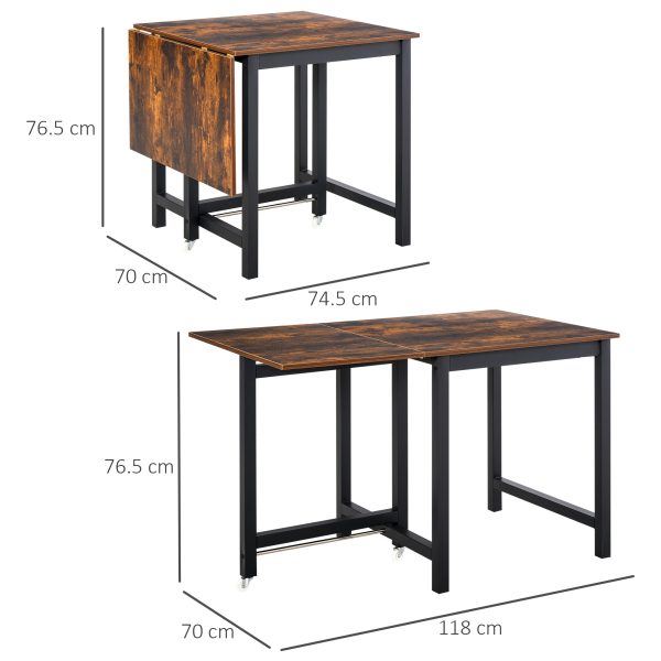 Drop Leaf Kitchen Foldable Table Folding Table Foldable for Dining Room - Image 3