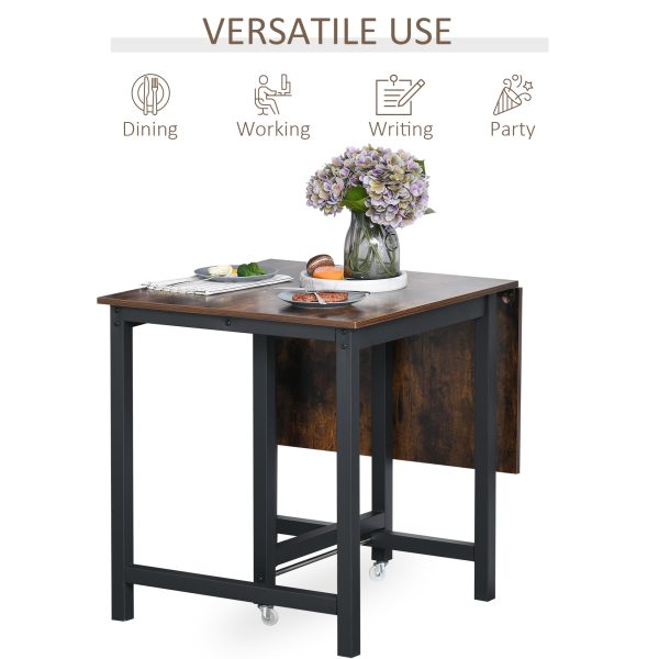 Drop Leaf Kitchen Foldable Table Folding Table Foldable for Dining Room - Image 5