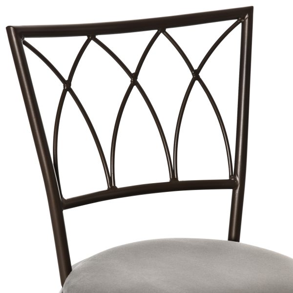 Set of 2 Bar Chairs Swivel Armless Upholstered Metal Frame Barstools - Image 8