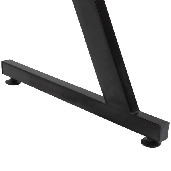 Gaming Desk Steel Frame Cup Headphone Holder Adjustable Feet Home Black - Image 7
