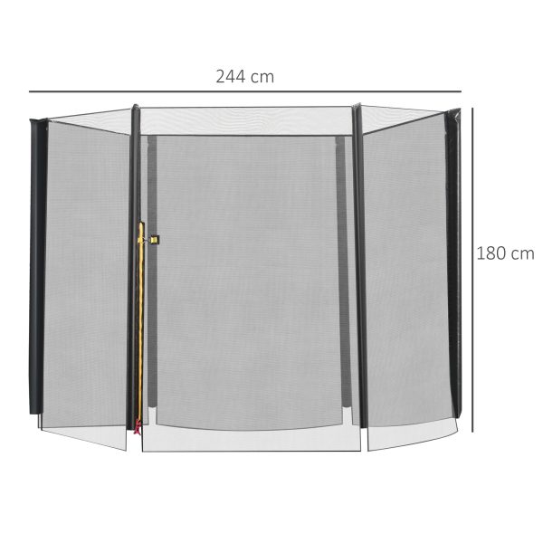 8' Trampoline Bounce Safety Fence Round Trampoline Enclosure Net HOMCOM - Image 3