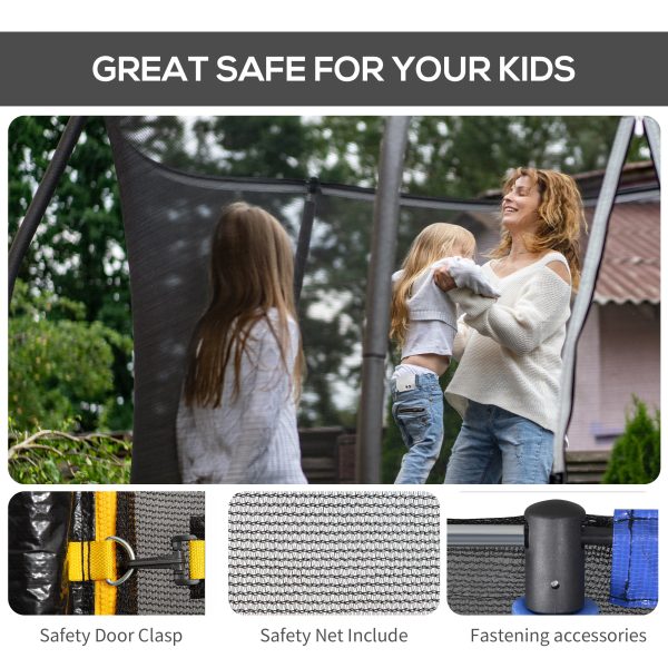 8' Trampoline Bounce Safety Fence Round Trampoline Enclosure Net HOMCOM - Image 5