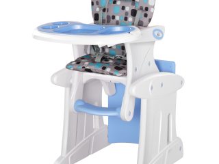 3-in-1 Convertible Baby High Chair Booster Seat w/ Removable Tray Blue