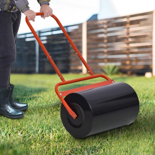 Combination Push/Tow Lawn Roller Filled w/ 38L Sand or Water Garden Outsunny - Image 2