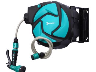 10M Water Hose Reel Compact Garden Car Locking Auto Retract Spray Durhand