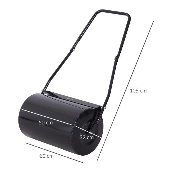 Garden Lawn Roller 38L Steel Push Grass Mower Water Sand Filled Durhand - Image 3