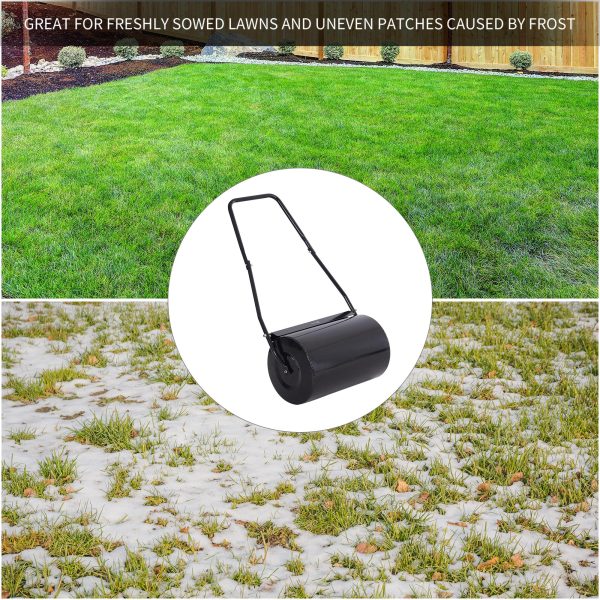 Garden Lawn Roller 38L Steel Push Grass Mower Water Sand Filled Durhand - Image 4