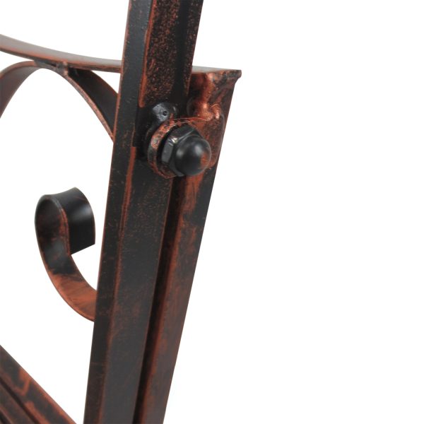 Rocking Chair Swing Bench Loveseat Metal Bronze Garden Outdoor - Image 8