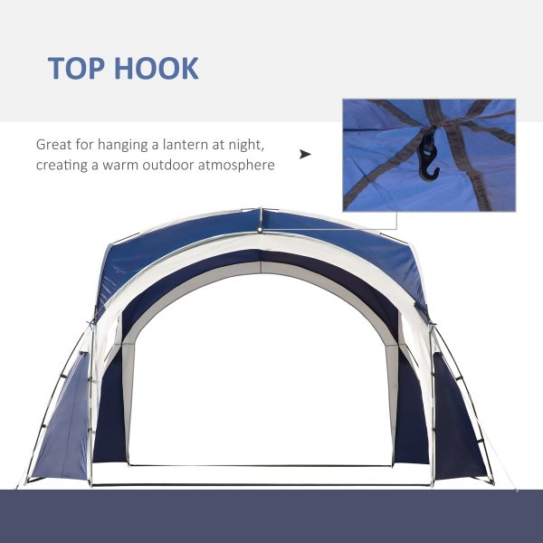 Outdoor Gazebo Event Dome Shelter Party Tent for Garden Blue and Grey - Image 5