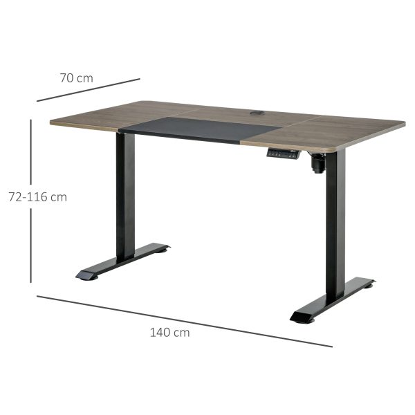 Height Adjustable Electric Standing with 4 Memory Preset Black Vinsetto - Image 3