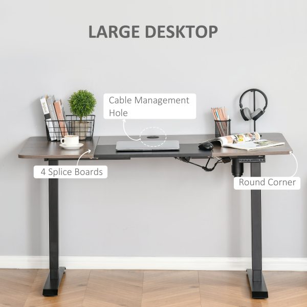 Height Adjustable Electric Standing with 4 Memory Preset Black Vinsetto - Image 6