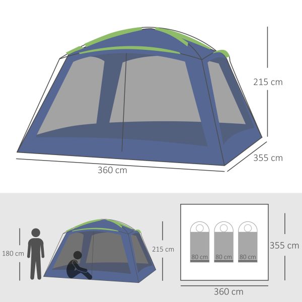 Camping Tent Sun Shelter Shade Garden Outdoor Dark Green Outsunny - Image 3