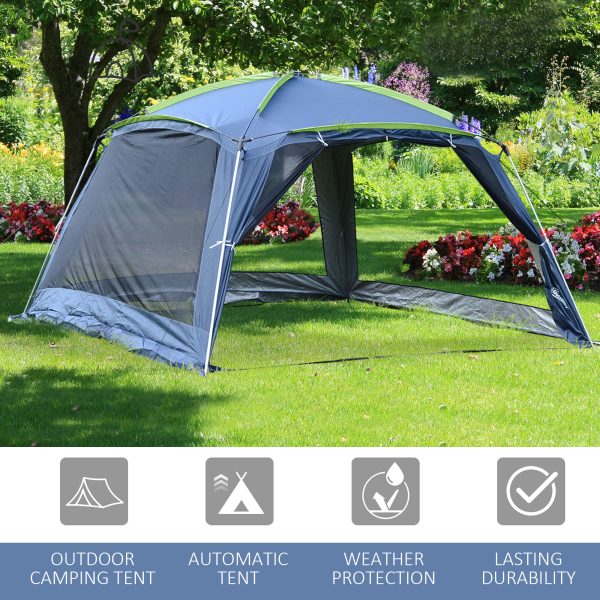 Camping Tent Sun Shelter Shade Garden Outdoor Dark Green Outsunny - Image 4