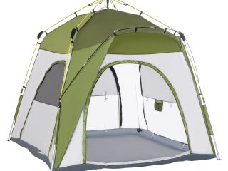 Four Man Pop Up Tent Automatic Camping Backpacking Dome Shelter Outsunny