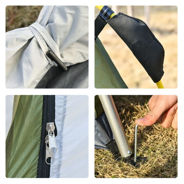 Four Man Pop Up Tent Automatic Camping Backpacking Dome Shelter Outsunny - Image 7