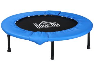 Foldable Mini Fitness Trampoline Exercise Rebounder Jumper, Blue HOMCOM
