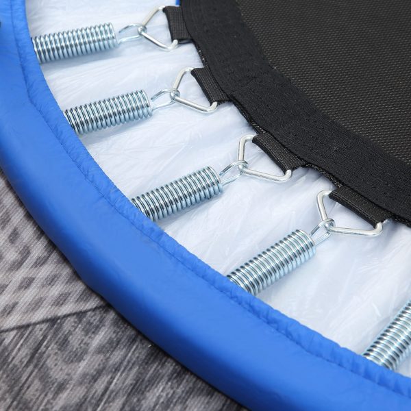 Foldable Mini Fitness Trampoline Exercise Rebounder Jumper, Blue HOMCOM - Image 8