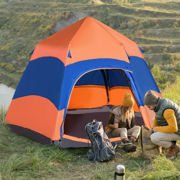 4 Person Pop Up Tent Camping Festival Hiking Shelter Family Portable Outsunny - Image 2