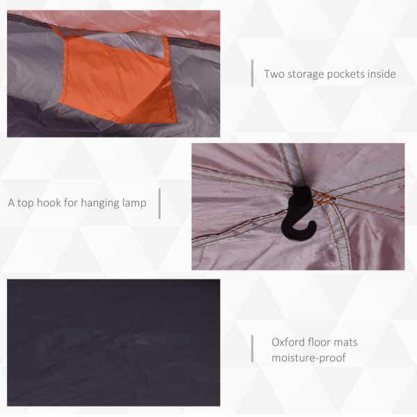 4 Person Pop Up Tent Camping Festival Hiking Shelter Family Portable Outsunny - Image 6