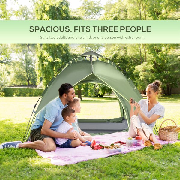 2 Man Pop Up Tent Camping Festival Hiking Family Travel Shelter Outsunny - Image 4