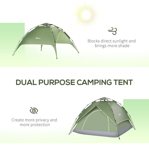 2 Man Pop Up Tent Camping Festival Hiking Family Travel Shelter Outsunny - Image 5