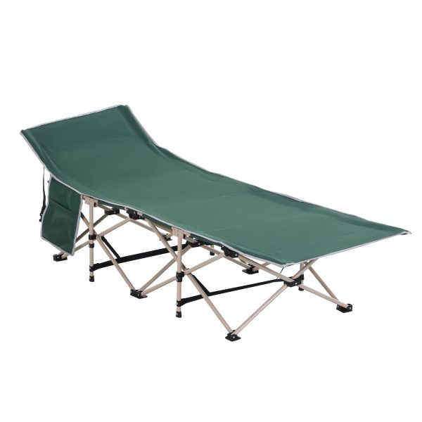Single Portable Outdoor Military Sleeping Bed Camping Cot Green Outsunny