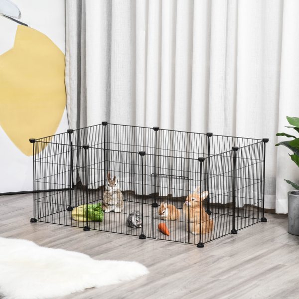 DIY Pet Playpen Cage 22 Piece w/Door Bunny Chinchilla Guinea Pig Pawhut - Image 8