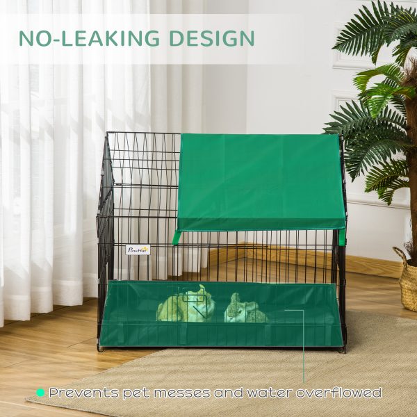 Rabbit Cage Guinea Pig Small Animal Playpen Water Proof Roof Pawhut - Image 5