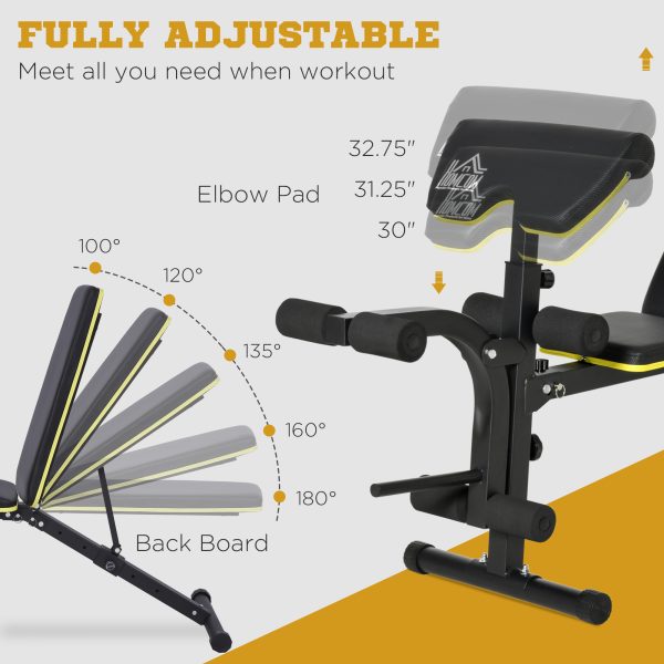 Multi-Functional Sit-Up Dumbbell Weight Bench w/ Adjustable Height for Home Gym - Image 5