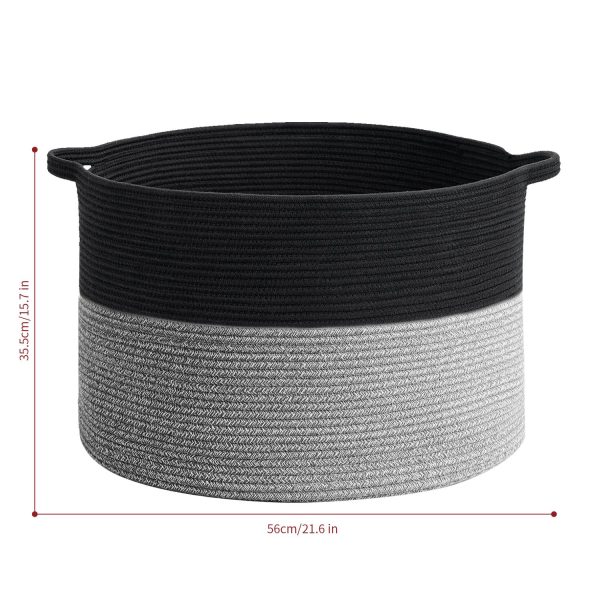 VINSANI LAUNDRY BASKET BLACK & GREY 1010288 - Image 4