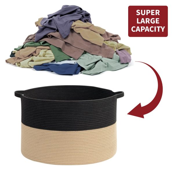 VINSANI LAUNDRY BASKET BLACK & COFFEE 1010287 - Image 5