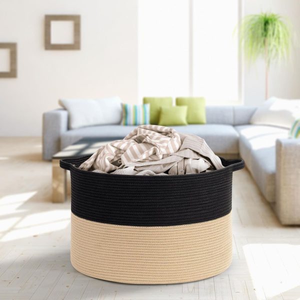 VINSANI LAUNDRY BASKET BLACK & COFFEE 1010287 - Image 6