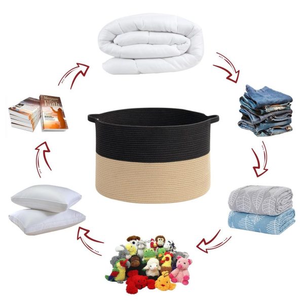 VINSANI LAUNDRY BASKET BLACK & COFFEE 1010287 - Image 7