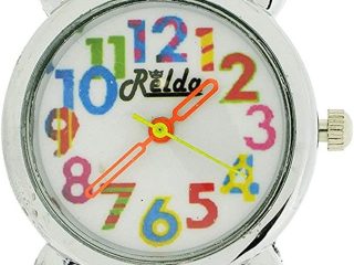 Relda Children's Big Number Analog Spiders & Web On Purple Silicone Strap Girl's Watch REL103