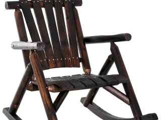 Rustic Outdoor Patio Adirondack Rocking Chair Patio Furniture Porch Rocker Fir