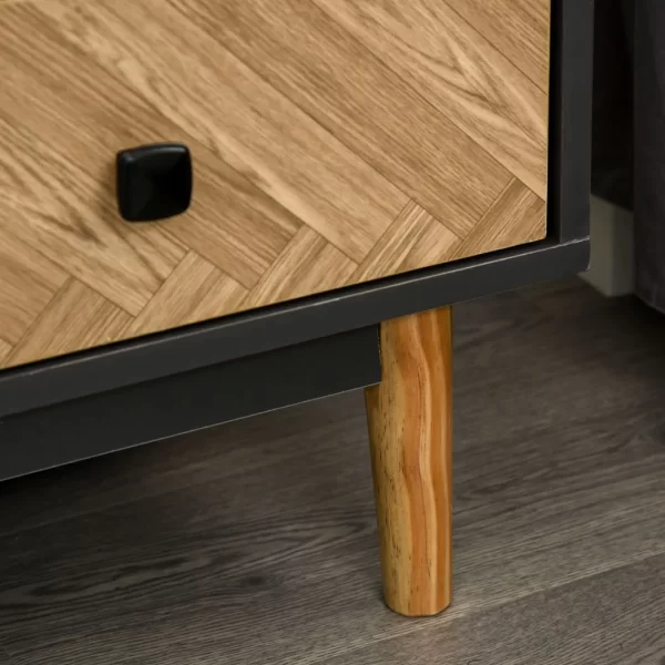 Wooden 5-Drawer Storage Cabinet Chest with Metal Handles Bedroom Living Room - Image 8