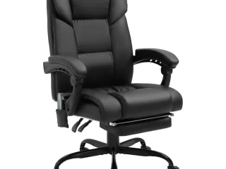 6-Point PU Leather Massage Racing Chair Electric Padded Angle Adjustable Remote