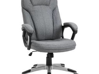 High Back Home Office Chair Height Adjustable Computer Chair w/ Armrests, Grey