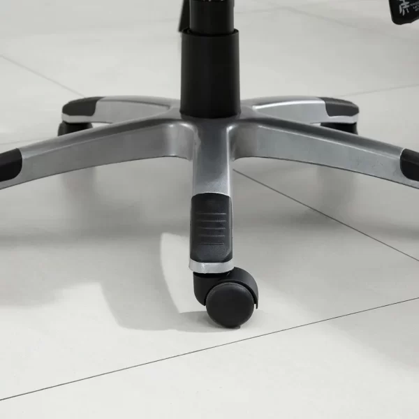 High Back Home Office Chair Height Adjustable Computer Chair w/ Armrests, Grey - Image 7