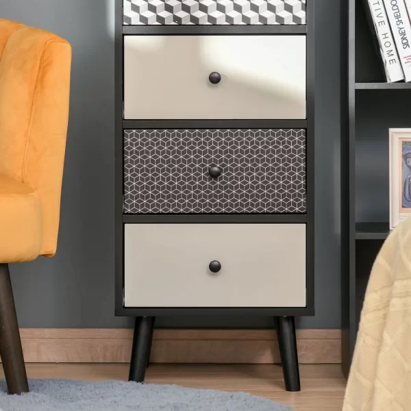 Chest of Drawers, 5 Drawer Dresser, Wooden Storage Cabinet Bedroom, Living Room - Image 6