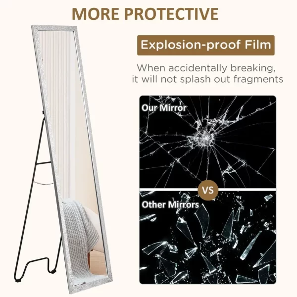 Full Length Mirror Free Standing Dressing Mirror for Bedroom, Living Room - Image 6
