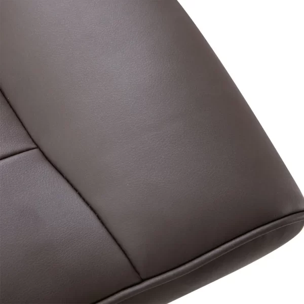 2 Pcs Reclining Armchair Ottoman 360 Swivel Home Furniture PU Leather Brown - Image 7