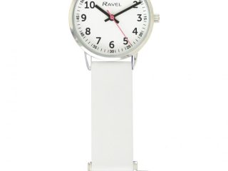 Ravel White Silicone Nurses Fob Watch R1107.4