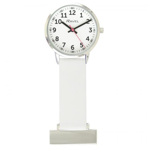 Ravel White Silicone Nurses Fob Watch R1107.4