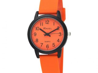 Ravel Girls & Boys Sports Orange Silicone Watch R1813.8