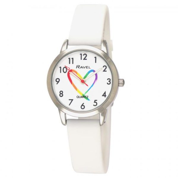 Ravel Girls & Boys Sports Pride Matters White Silicone Watch R1812.4S