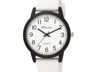 Ravel Mens Sports White Dial with White Silicone Watch R1814.4